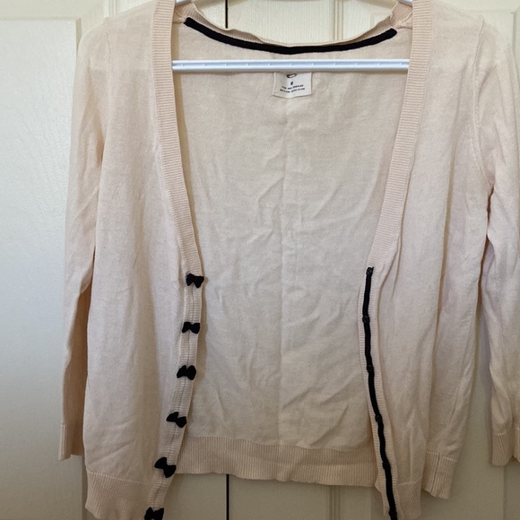 Cream button up cardigan with bows - Picture 4 of 4